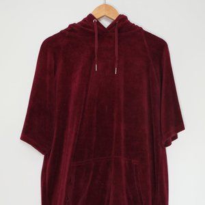 Hooded Velvet Short Sleeve